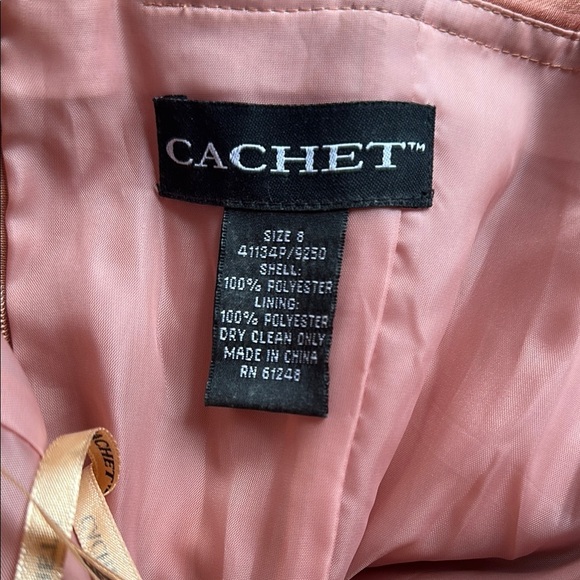 Cachet salmon Strapless Ruched Tiered Cocktail Dress - Picture 8 of 9